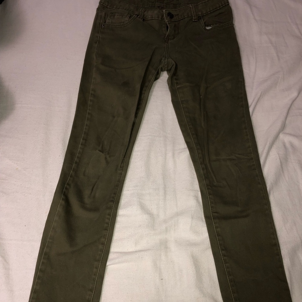 Olive skinny jeans from Rue21
